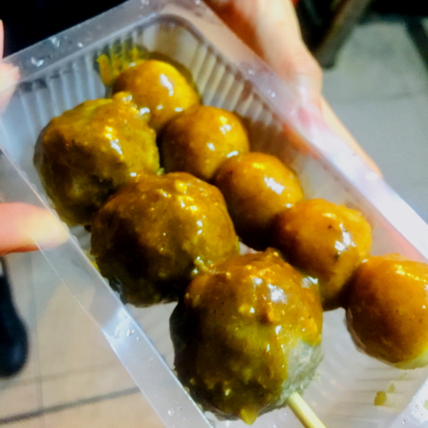 Fishballs with Satay sauce