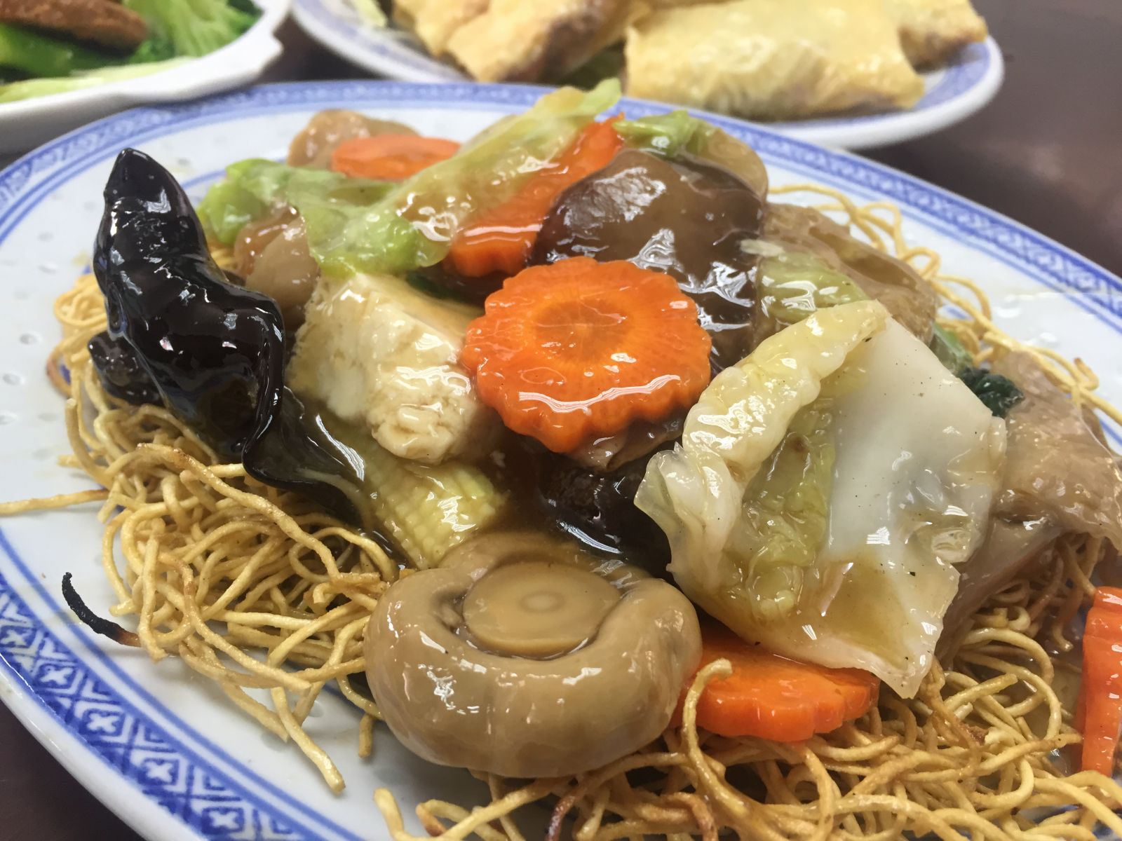 Buddha’s Delight Pan-Fried Noodles  - Crunchy noodles! 