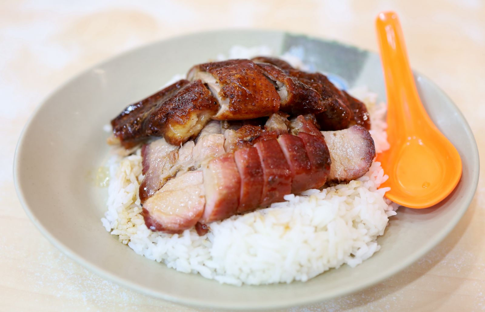 Roasted Goose and Char Siu over Rice