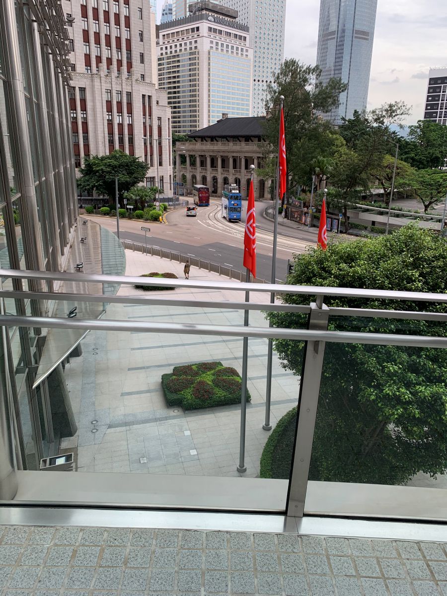 The Garden Road Footbridge near the Cheung Kong Center