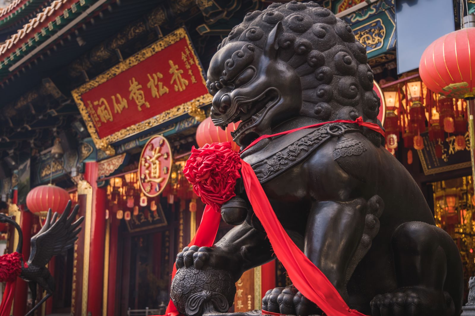 Guardian Lions are believed to be the protectors of the temple
