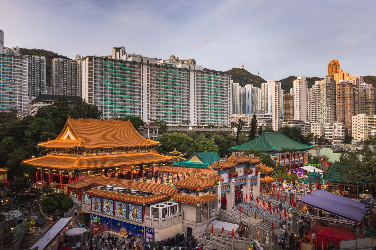 Bird-view of the Sik Sik Yuen Wong Tai Sin Temple