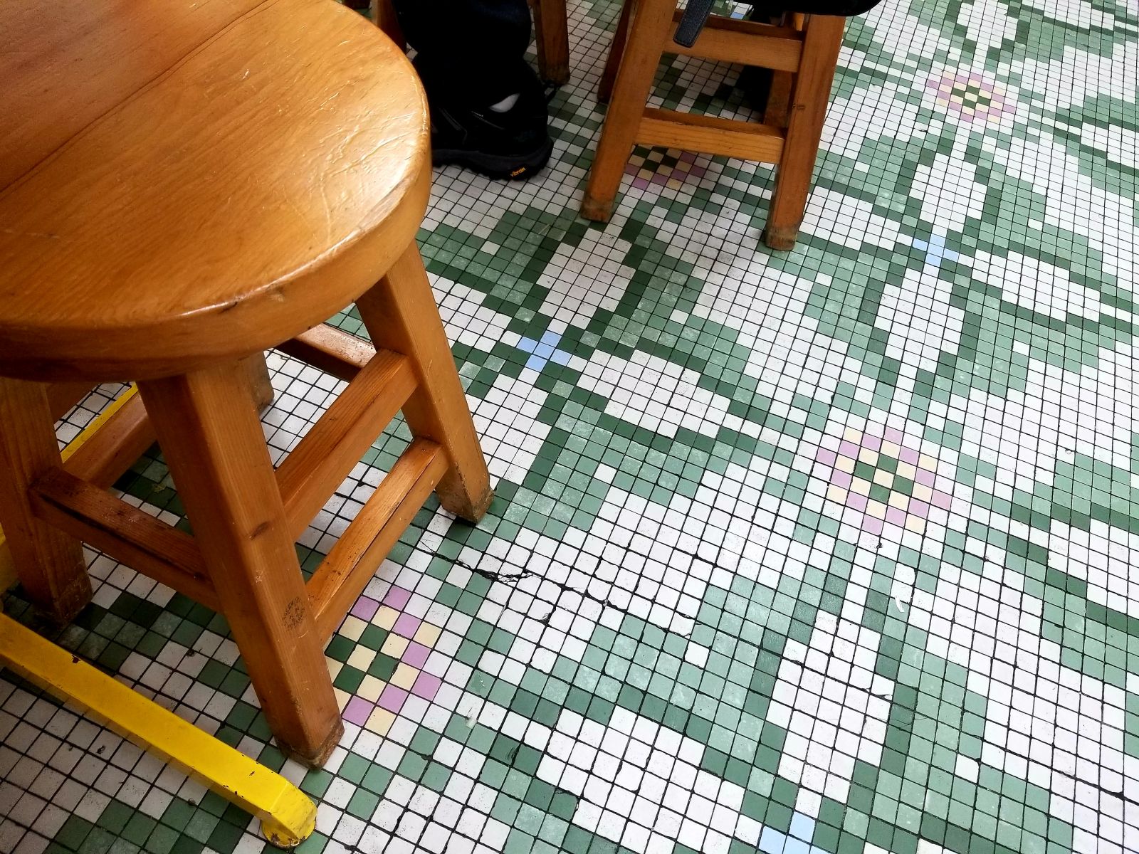 These unique tiles add to the authentic atmosphere of the restaurant.