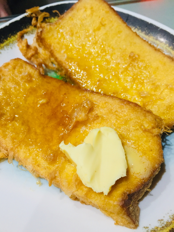 "Sai Dor Si" (西多士) – a thick slice of Hong Kong-style French Toast served with butter & condensed milk or syrup